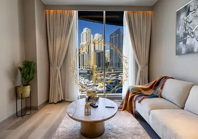 Full Marina View Luxury 1 BR Apartment with balcony & Infinity Pool