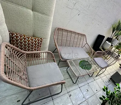 Gordon sofa set 3+1+1 with glass Table