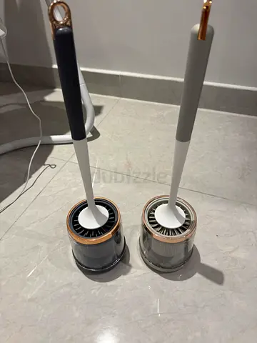 2 Modern Toilet Brushes with Holders