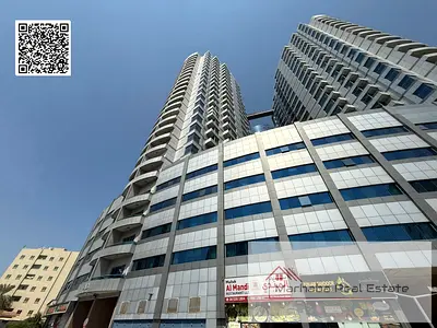سنوياً 1 BHK فسيحة متاحة للإيجار في فالكون تاور عجمان.