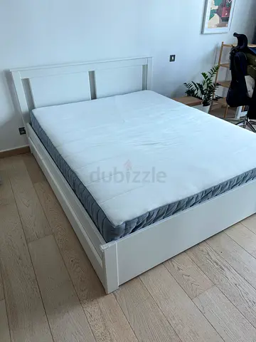 IKEA Songesand Queen Bed, Mattress, and Side Tables