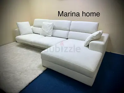 As perfect condition marina home white color lshape sofa