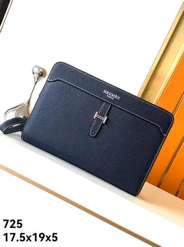 Hermes men leather hand bag