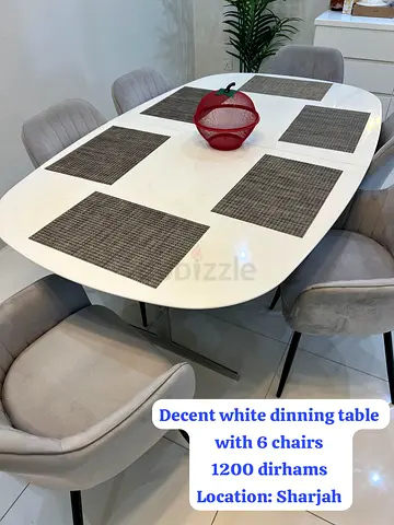 Dining table with 6 chairs