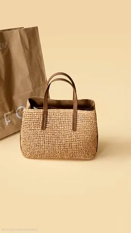 Parfois Straw Tote Crossbody Bag (Excellent Condition)