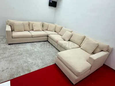 Amazing condition cratebarrel Ushape sofa