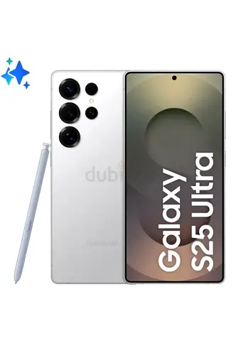 Galaxy S25 Ultra AI Dual SIM Titanium Whitesilver 12GB RAM 256GB 5G - Middle East Version
