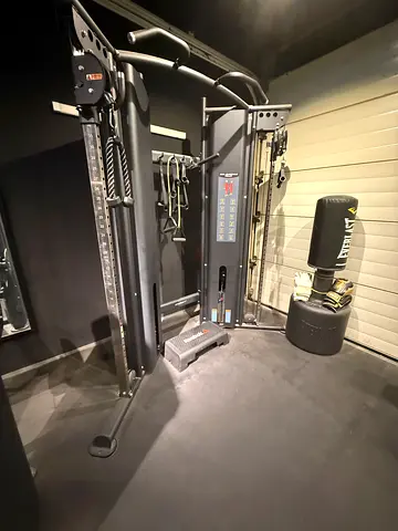 Multi-functional Cable Crossover Gym Machine with Punching Bag (Used)
