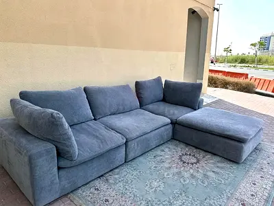 Pianca dark gray feather 🪶 filled modular sofa