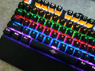 Gaming Mechanical Keyboard RGB, Blue switches