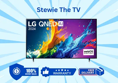 LG 75 Inch QNED 75QNED80 - 4K New Smart TV AI Magic remote HDR10 webOS24  - Warranty - Free Delivery