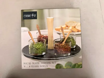 Slate serving set