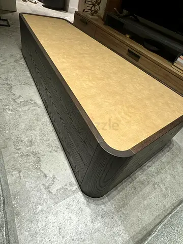 Modern Low Profile Coffee Table with Rounded Edges