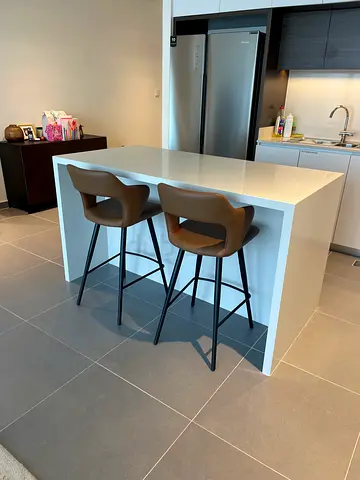 Stone kitchen island