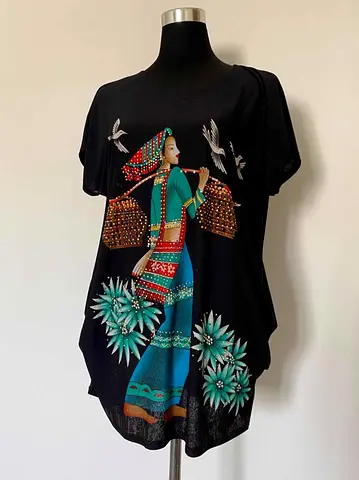 Free nevy long top / short dress / one size