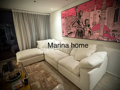 High quality white color marina home luscious sofa