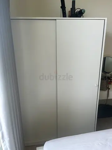 White 2-Door Wardrobe / Armoire - Good Condition