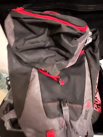 Grey and Red Outdoor Backpack - 30L (Good Condition)