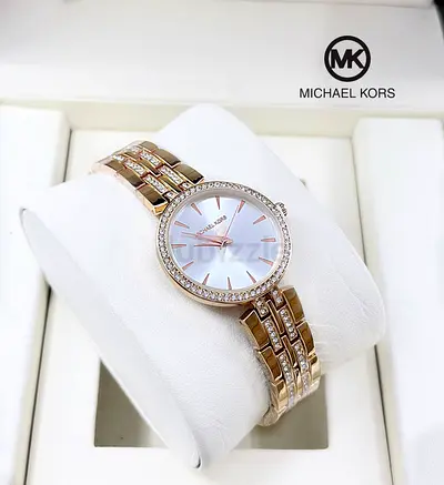 Michael Kors Rose Gold Ladies Watch with Crystal Accents