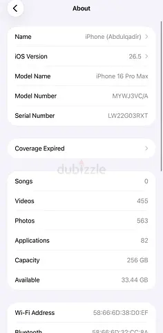 iPhone 16 Pro Max 256GB - Used, Fully Functional