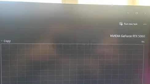 NVIDIA GeForce RTX 5060 shown on monitor (GPU for sale)