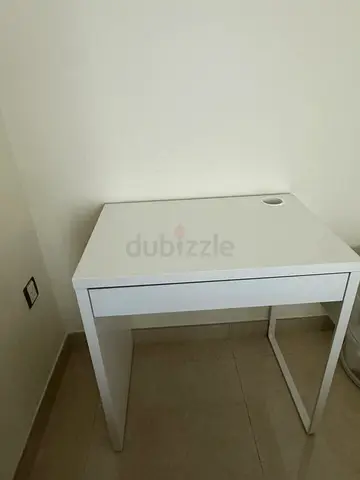 Modern White Study Desk with Cable Management