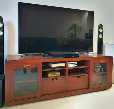 Premium Solid Wood TV Cabinet / Media Console - Excellent Condition