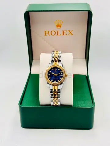 Rolex Ladies Two-Tone Diamond Dial Wristwatch (With Box)