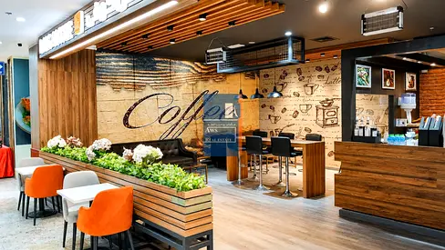 Modern Café Space, Furnished - 800 Sq Ft, Inside the Mall