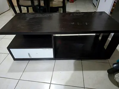 Dark Wood TV Stand / Coffee Table with Storage