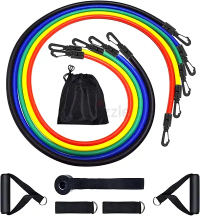 Portable Resistance Band Set 11PCS | Stackable Exercise Bands Up to 150LBS