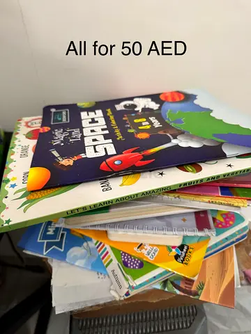 Bundle of childrens picture and activity books — all for 50 AED