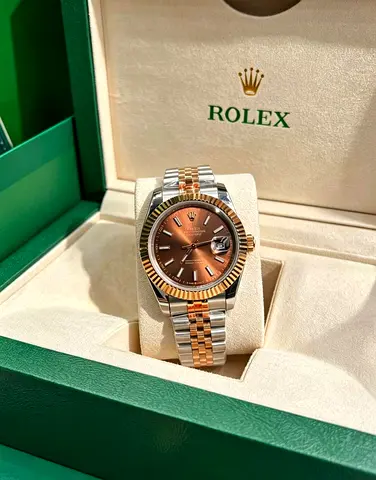 Rolex Datejust Two-Tone Jubilee Bracelet Brown Dial (Like New)