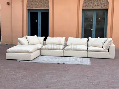 Marina home Luscious original feather filled Sofa Beige Excellent Condition like new Condition