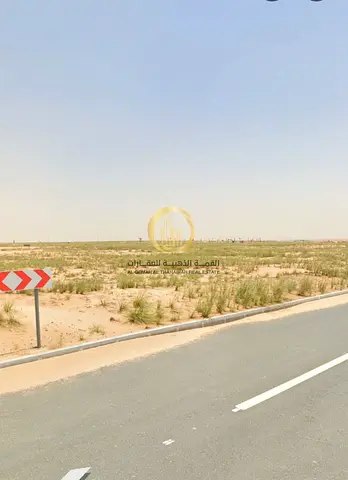 Commercial land for sale in Rawdat Al Qurt area. Excellent corner location on two streets (97m/152m