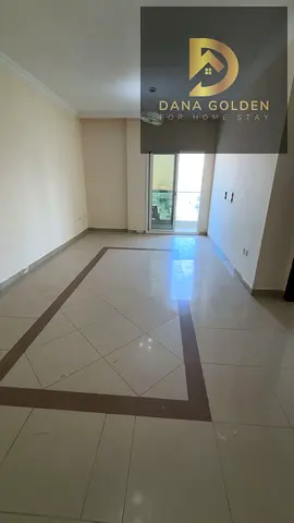 For annual rent: One-bedroom apartment with living room, two balconies, two bathrooms, and a kitchen. Unfurnished, located in Al Taawun area, Sharjah.