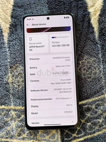 Oppo Reno 12F 5G  TDRA 256/12(device only)like new