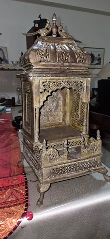A Miniature Brass Temple