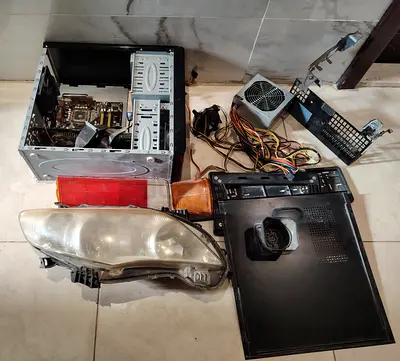 Used PC Tower Case with PSU, Motherboard  Miscellaneous Parts (salvage parts)