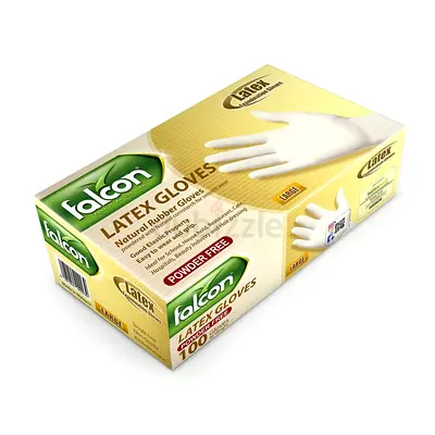 Falcon Latex Gloves Powder Free Large