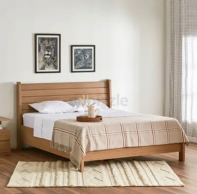 Bed, side table, drawers chest and mattress