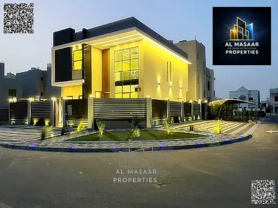 For sale in Al Helio 2 – Azha Roundabout | Modern corner villa near Azha Complex and Mohammed Bin Zayed Road exit. Villa details: 4 master bedrooms. L