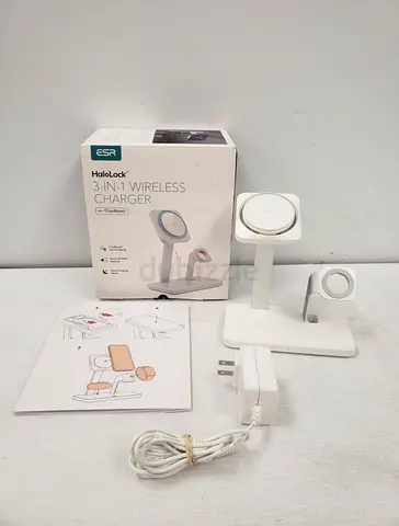 ESR HaloLock 3-in-1 Wireless Charger Stand - MagSafe compatible, White