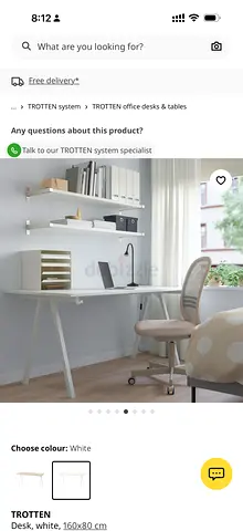 TROTTEN White Desk - Versatile Workspace Solution