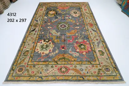 3x2 Afghan oushak floral Large Traditional Patterned Area Rug 202 x 297 cm living room carpet