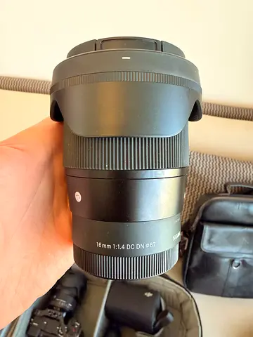 Sigma DC DN Contemporary Lens For Sony E, Black, 16mm F/1.4