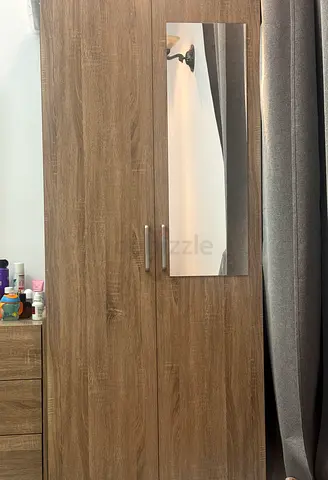 Danube 2-Door Wooden Wardrobe with Mirror - brand new