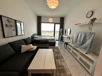 Unit Tawtheeq !! Furnished Studio Apartment With Private Balcony | Share Pool + GYM / 12Payments
