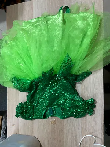 Green Sparkly Tutu Costume Dress – Child Size (with tulle skirt)