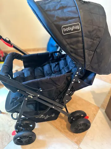 Babyhug Black Stroller Canopy/Pram Hood with Peek-a-Boo Window - Good Condition